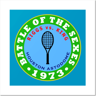 Battle of the Sexes Tennis Match 1973 - Riggs vs. King Posters and Art